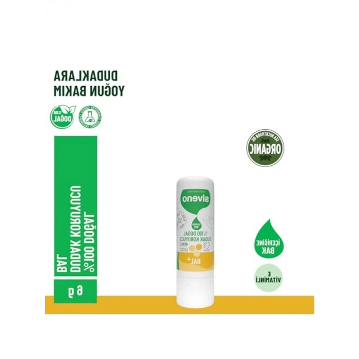 Doğal Dudak Koruyucu, 6 g, Bitkisel Nemlendirici