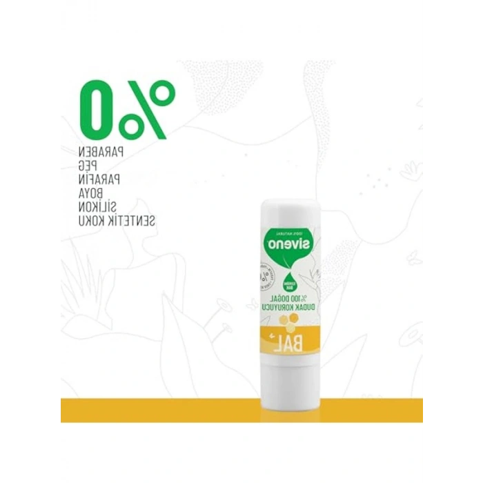 Doğal Dudak Koruyucu, 6 g, Bitkisel Nemlendirici