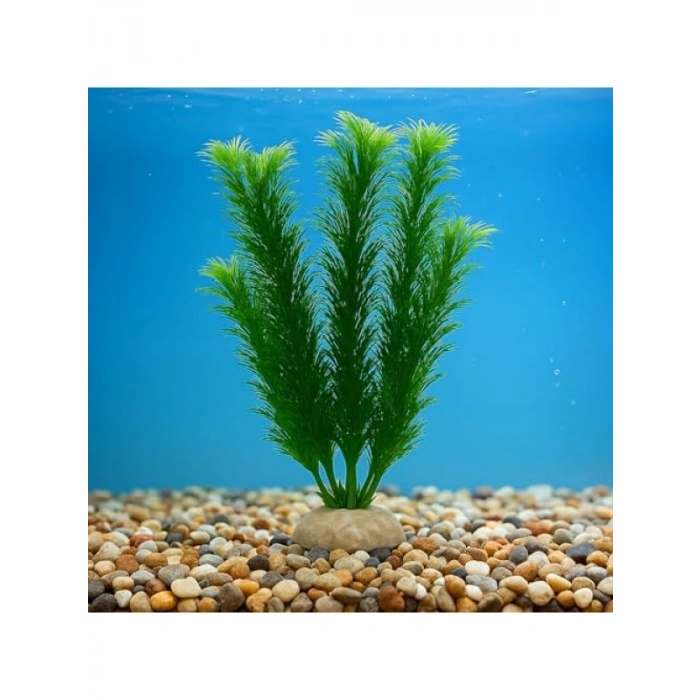 Doğal Görünümlü Yapay Akvaryum Bitkisi - Yeşil