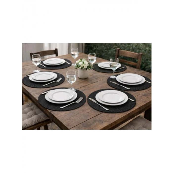 Doğal Hasır 6lı Supla Seti | Şık ve Zarif Sunum için İdeal