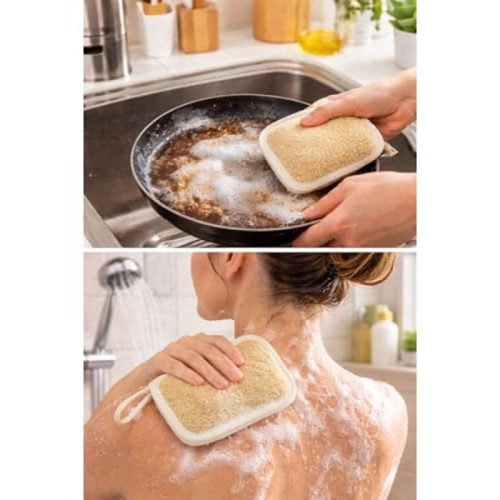 Doğal Kabak Lifi Yüz ve Vücut Banyo Kesesi