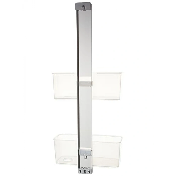 Doğal Malzemeli Xl Duş Rafı, 2 Raflı, Kolay Montaj