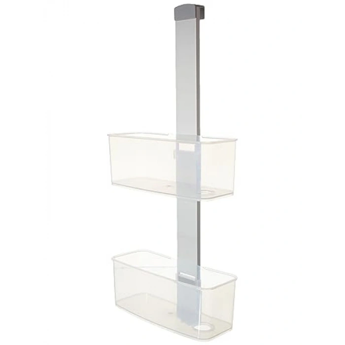 Doğal Malzemeli Xl Duş Rafı, 2 Raflı, Kolay Montaj