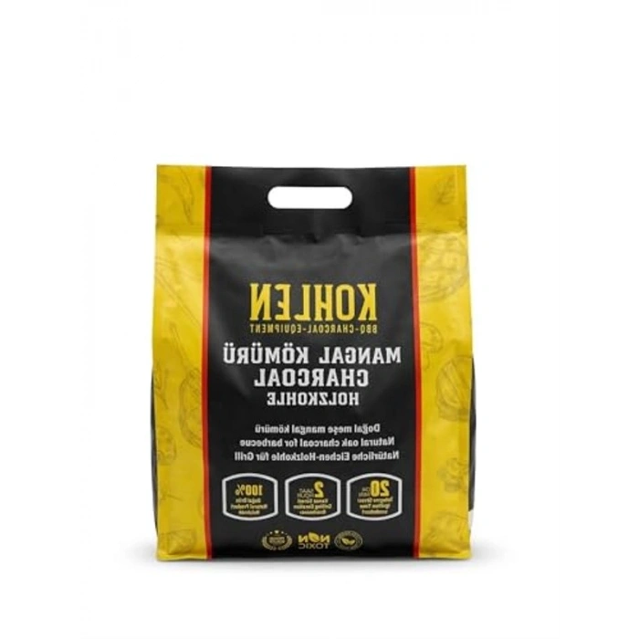 Doğal Meşe BBQ Mangal Kömürü, 3 KG Temiz Dolum Garantisi