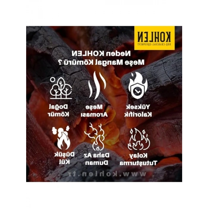 Doğal Meşe Mangal Kömürü, 5 kg Özel Paket