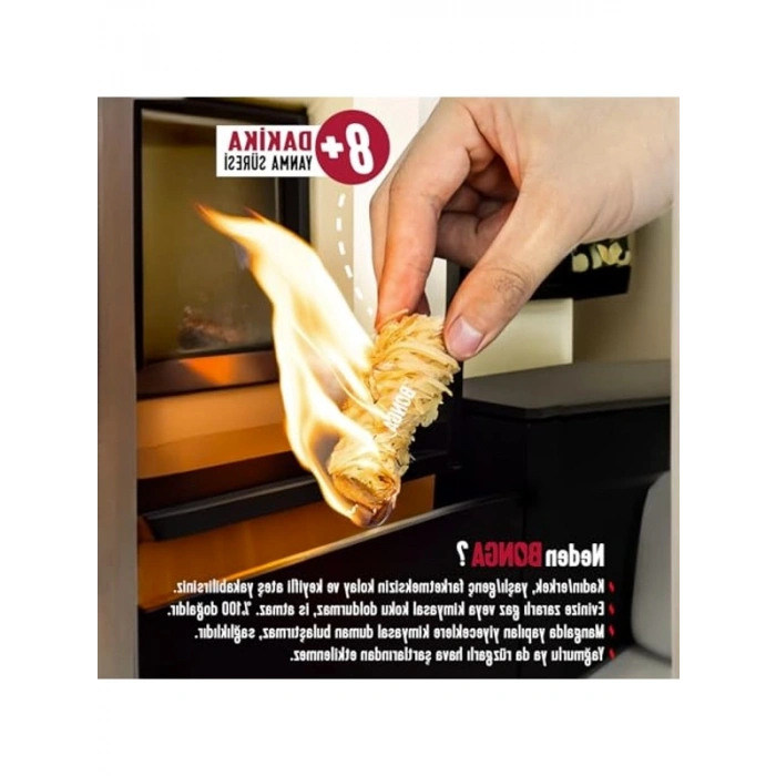 Doğal Odun Yünü Tutuşturucu, 150 Adet ve 2 kg Ağırlığında