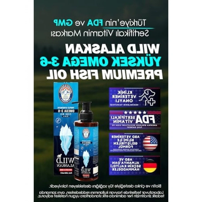 Doğal Omega 3-6, Balık Yağı, Kedi ve Köpekler İçin