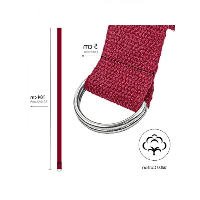 Doğal Pamuklu Yo Kemeri - Bordo Renk