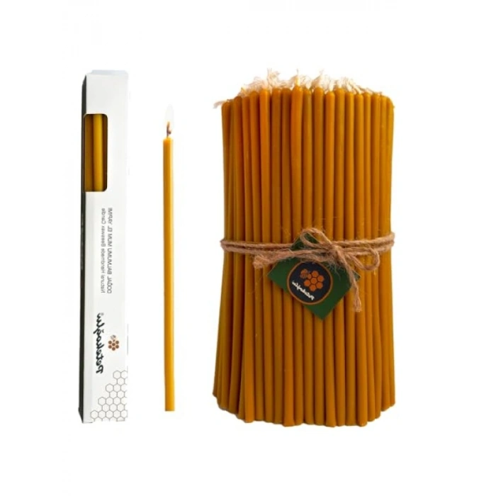 Doğal Petek Dilek Mumu 15 Adet Sarı