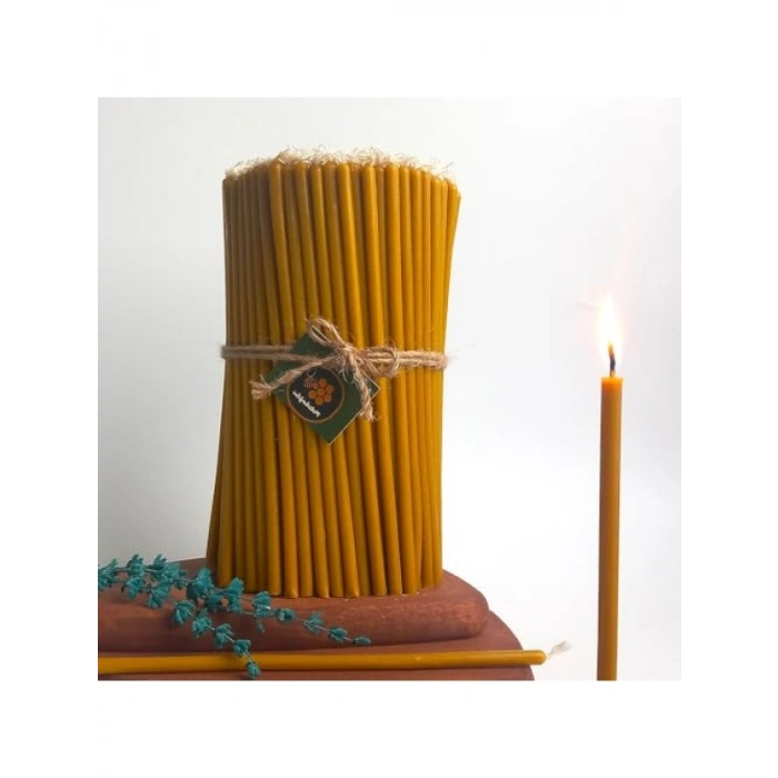 Doğal Petek Dilek Mumu 15 Adet Sarı