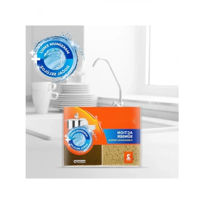 Doğal Selülozlu Bulaşık Süngeri - 2li Paket