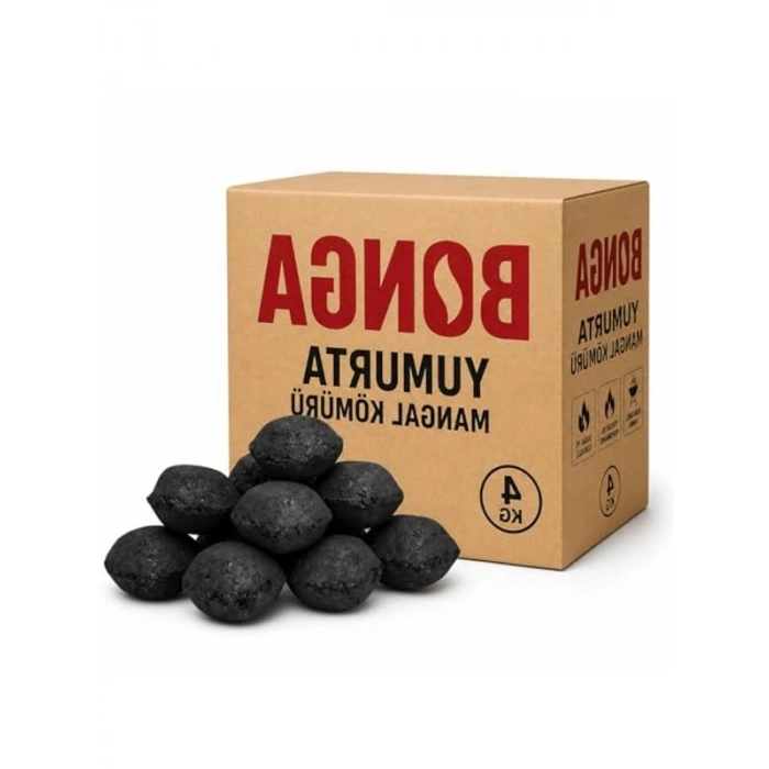 Doğal Uzun Süre Yanan Mangal Kömürü, 4 kg Sıkıştırılmış Paket
