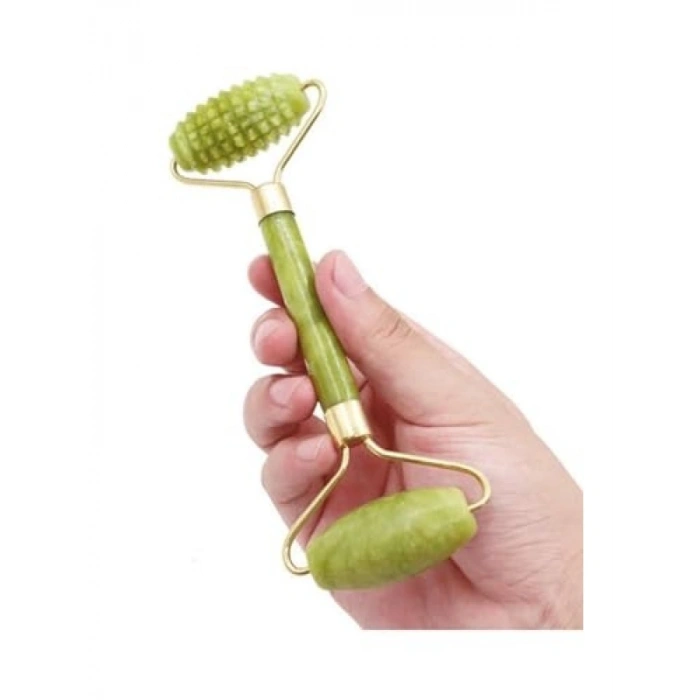 Doğal Yeşim Taşı Yüz Masaj Seti - Roller ve Gua Sha
