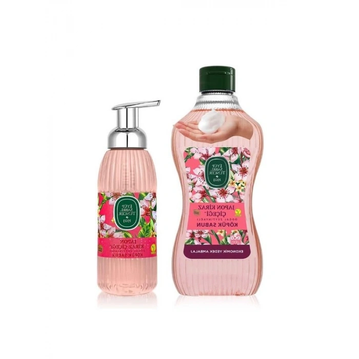 Doğal Zeytinyağlı Köpük Sabun Seti, 1.5 lt + 500 ml