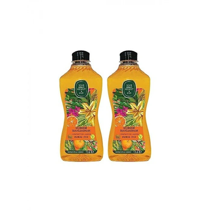Doğal Zeytinyağlı Sıvı Sabun, Mandalina Aromalı, 1500 ML x 2