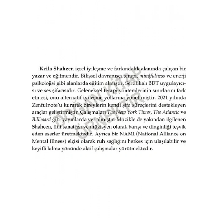 Doğan Kitap Gölge Çalışması - Keila Shaheen