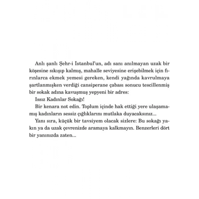 Doğan Kitap Issız Kadınlar Sokağı - Canan Tan Ciltsiz 144 Sayfa Eser
