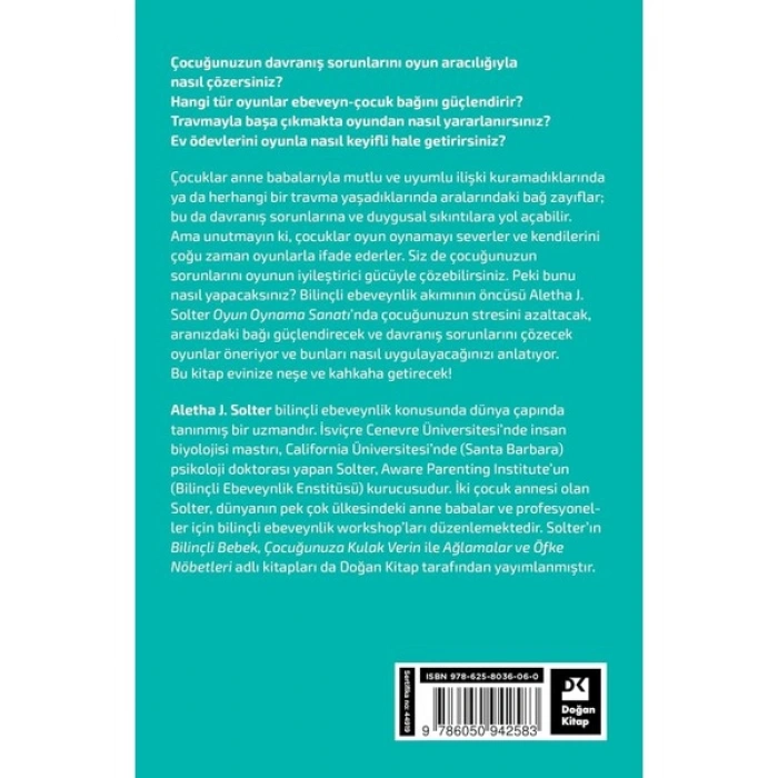 Doğan Kitap Oyun Oynama Sanatı - Aletha Solter Ciltsiz Kitap Doğan Yayınları 220 Sayfa