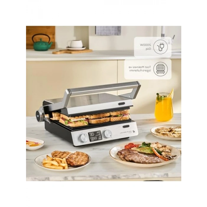Döküm Izgara ve Tost Makinesi (6 Dilim Kapasiteli)