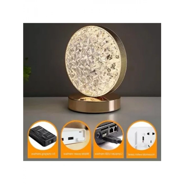 Dokunmatik 3 Mod Renkli Masa Lambası - Gece Işığı