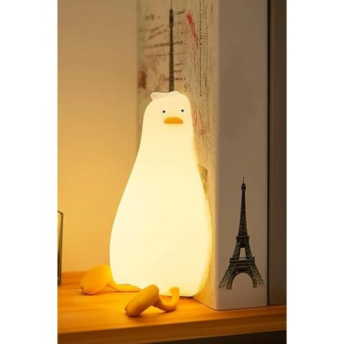 Dokunmatik LED Işık - Sevimli Ördek Figürü Gece Lambası