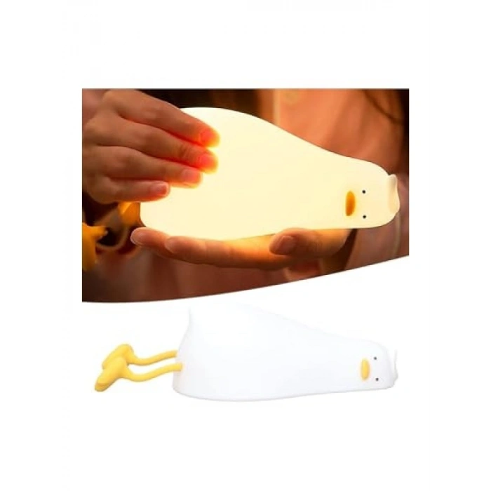 Dokunmatik LED Işık - Sevimli Ördek Figürü Gece Lambası