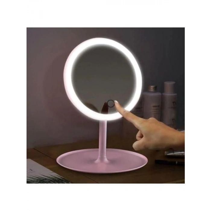 Dokunmatik LED Işıklı Makyaj Aynası - USB Bağlantılı