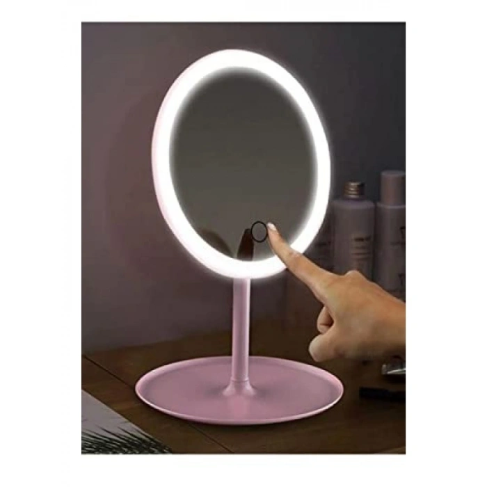 Dokunmatik Led Işıklı Makyaj Aynası - Yuvarlak