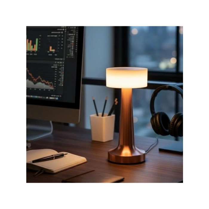 Dokunmatik Masa Lambası - Şarj Edilebilir ve Taşınabilir