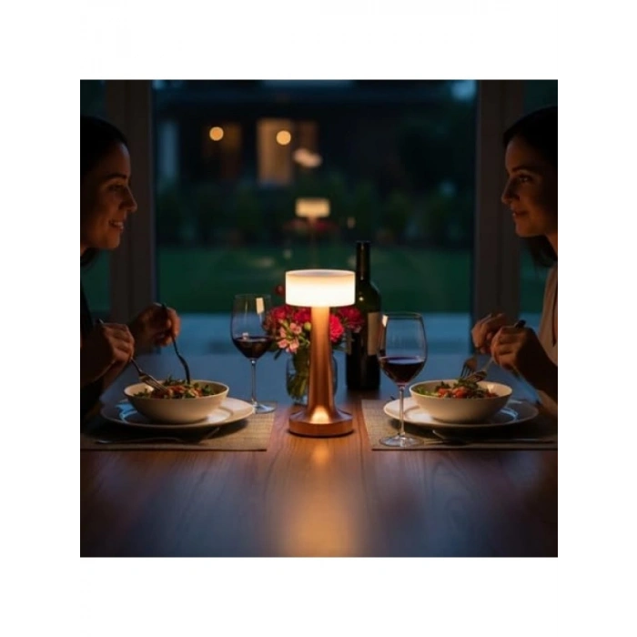 Dokunmatik Masa Lambası - Şarj Edilebilir ve Taşınabilir