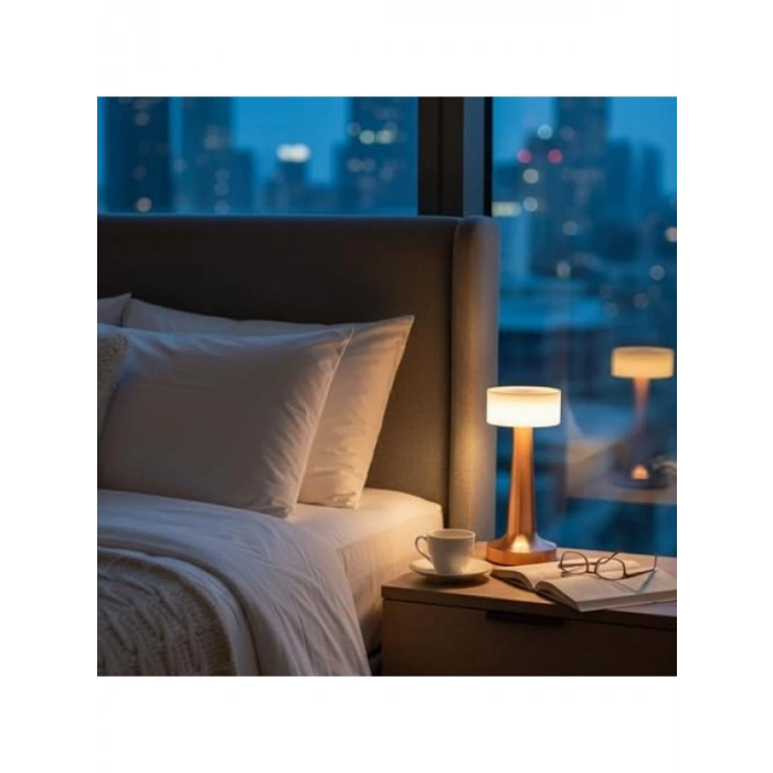 Dokunmatik Masa Lambası - Şarj Edilebilir ve Taşınabilir