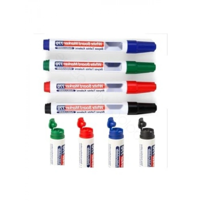 Doldurulabilir Beyaz Tahta Kalemi - 4lü Set
