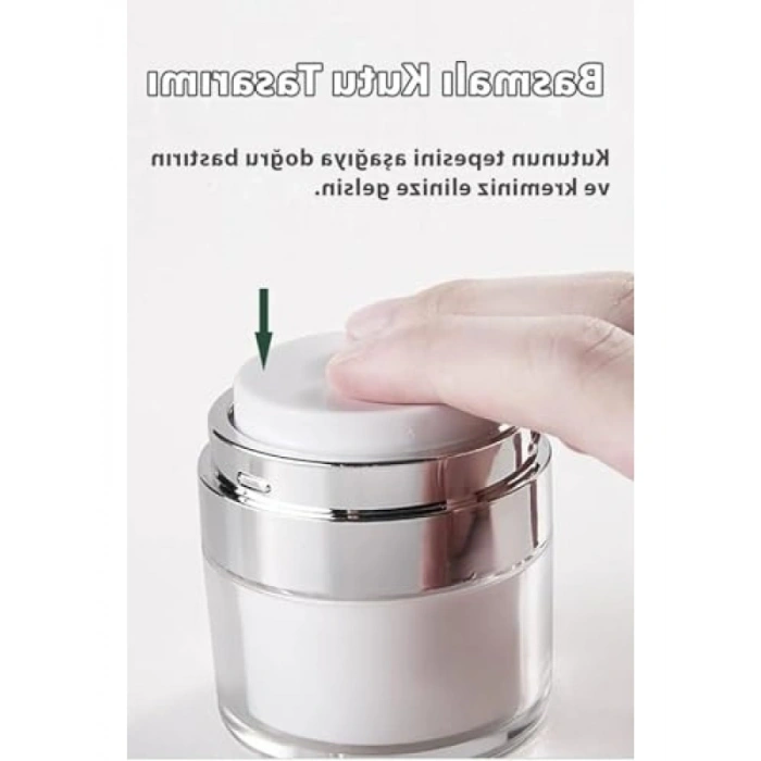 Doldurulabilir Şeffaf Cam Krem Kutusu