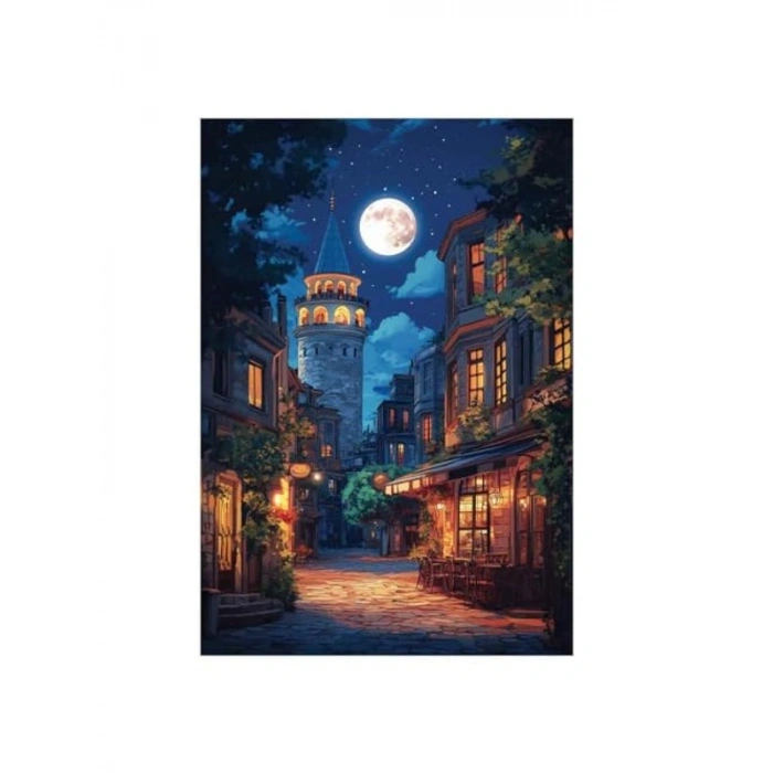 Dolunayda Galata 500 Parça Puzzle, Zeka Geliştirici Oyun
