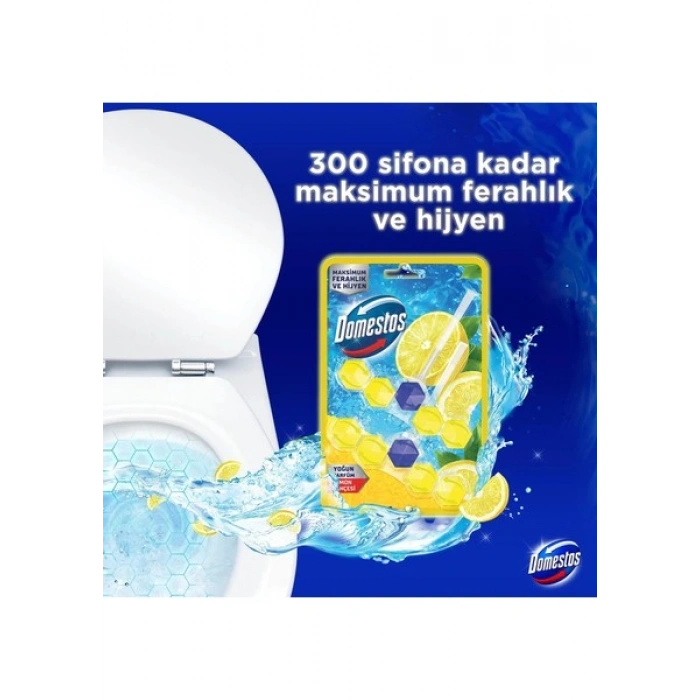 Domestos WC Blok Yoğun Parfümlü Limon Bahçesi 2x50g