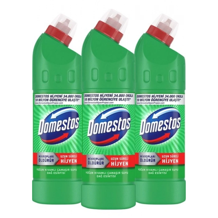 Domestos Yoğun Kıvamlı Çamaşır Suyu Dağ Esintisi 750 ml X3