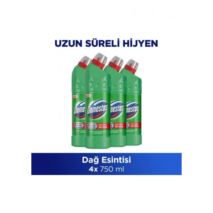 Domestos Yoğun Kıvamlı Çamaşır Suyu Dağ Esintisi 750 ml X4