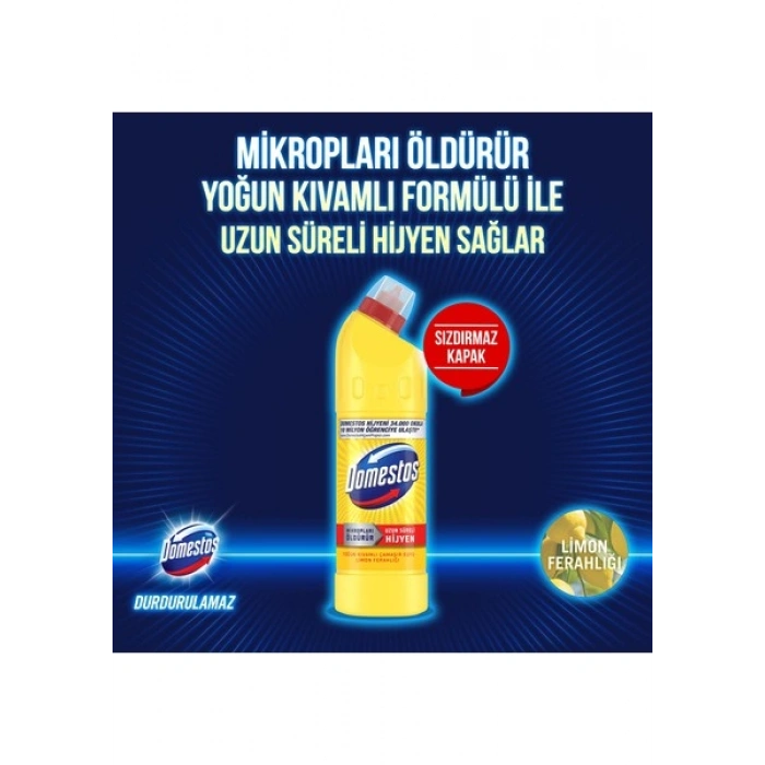 Domestos Yoğun Kıvamlı Çamaşır Suyu Limon Ferahlığı 750 ml X3
