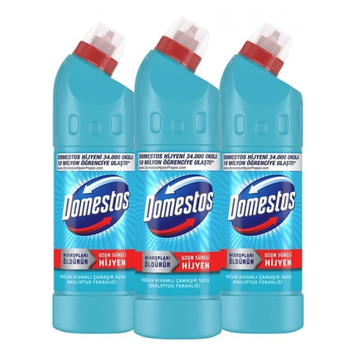 Domestos Yoğun Kıvamlı Çamaşır Suyu Okaliptüs Ferahlığı 750 ml X3