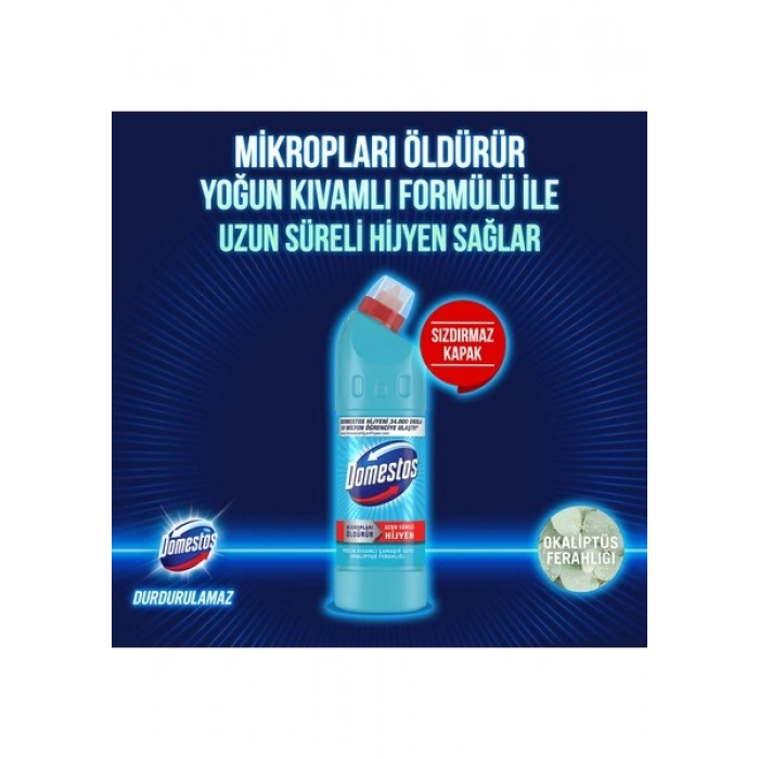 Domestos Yoğun Kıvamlı Çamaşır Suyu Okaliptüs Ferahlığı 750 ml X3