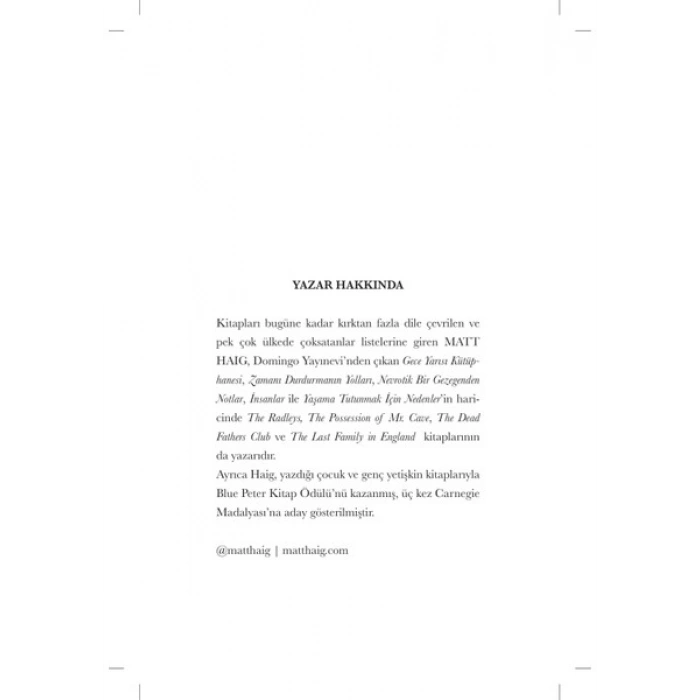 Domingo Yayınevi Rahatlama Kitabı: Suyun Üstünde Kalmamı Sağlayan Düşünceler - Matt Haig, Ciltsiz, Domingo Yayıncılık