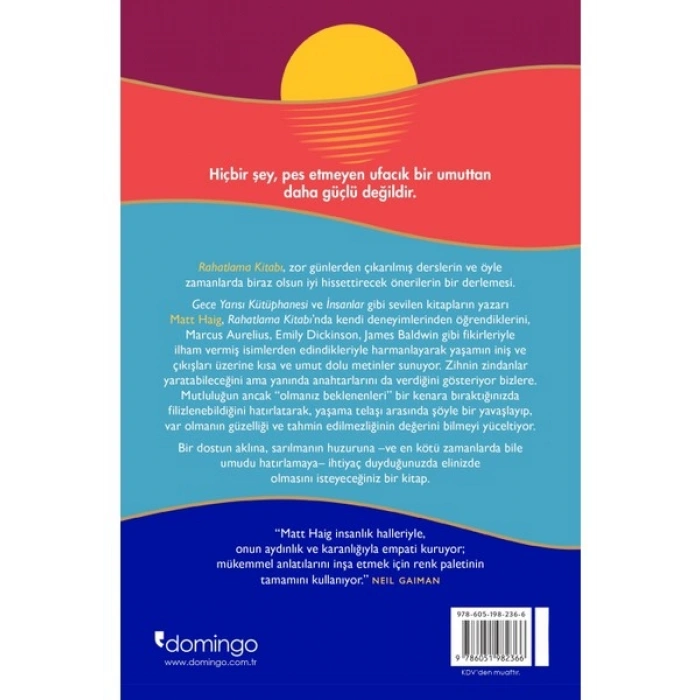 Domingo Yayınevi Rahatlama Kitabı: Suyun Üstünde Kalmamı Sağlayan Düşünceler - Matt Haig, Ciltsiz, Domingo Yayıncılık