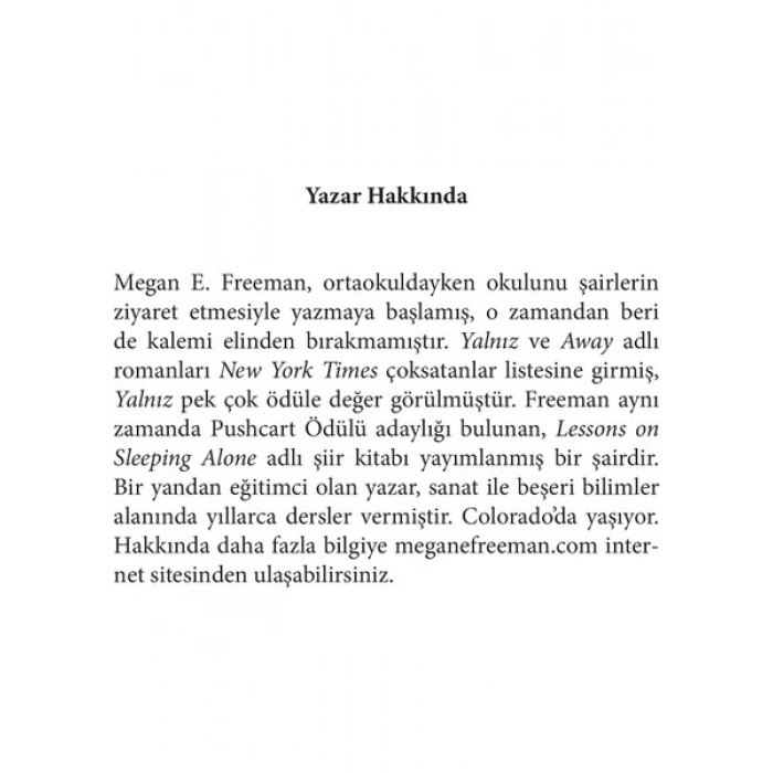 Domingo Yayınevi Yalnız - Megan E. Freeman