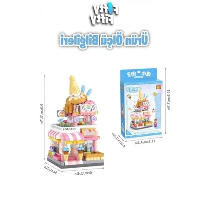 Dondurma Dükkanı Temalı 400 Parça Yapım Seti, Eğlenceli Oyun