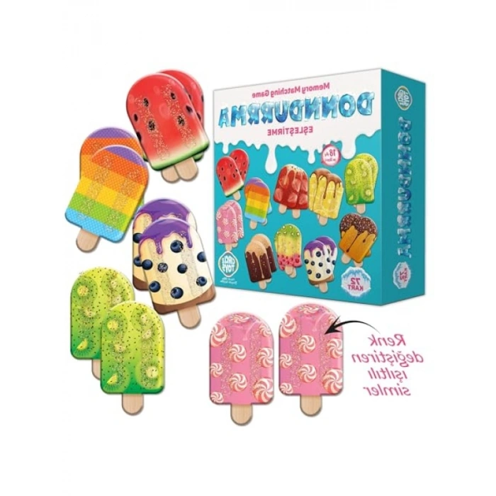 Dondurma Eşleştirme Kart Oyunu | 72 Kart