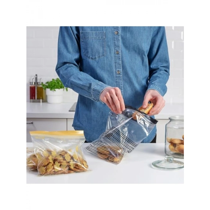 Dondurucu İçin 50 Adet Kapaklı Gıda Poşeti Seti