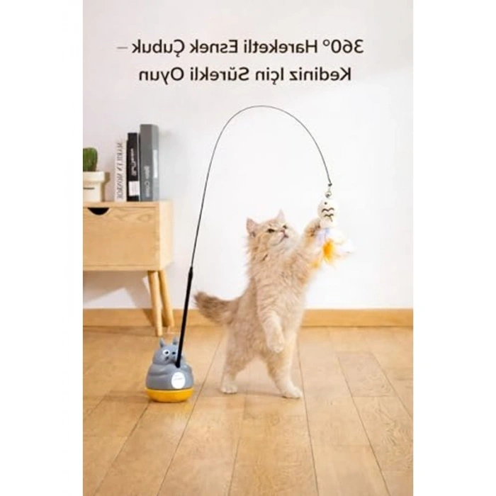 Dönebilen Olta Kedi Oyuncağı Yapıştırılabilir