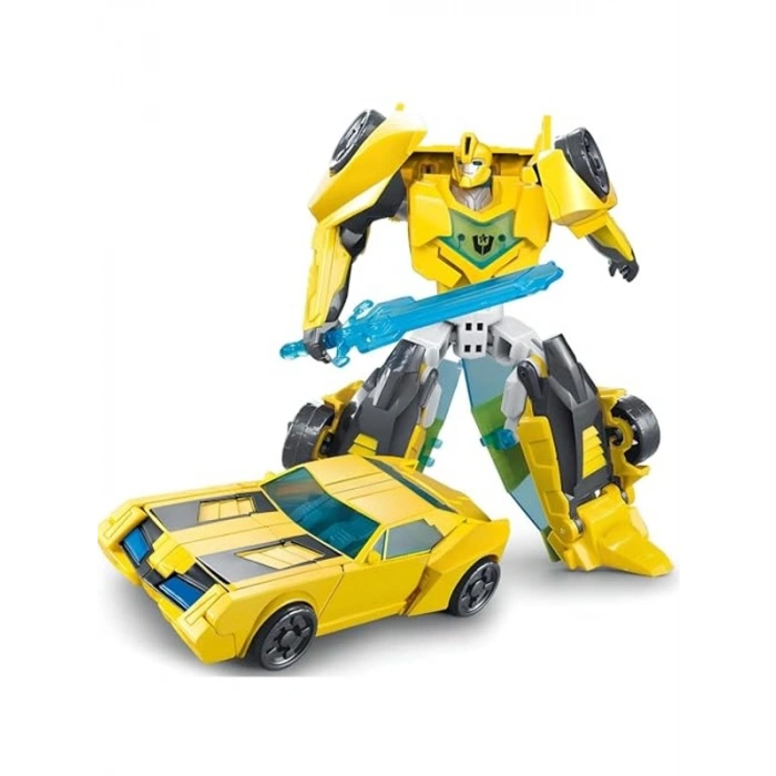 Dönüşebilen Savaşçı Robot Araba, Sarı Renk ile Eğlenceli Oyun