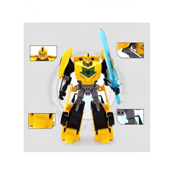 Dönüşebilen Savaşçı Robot Araba, Sarı Renk ile Eğlenceli Oyun