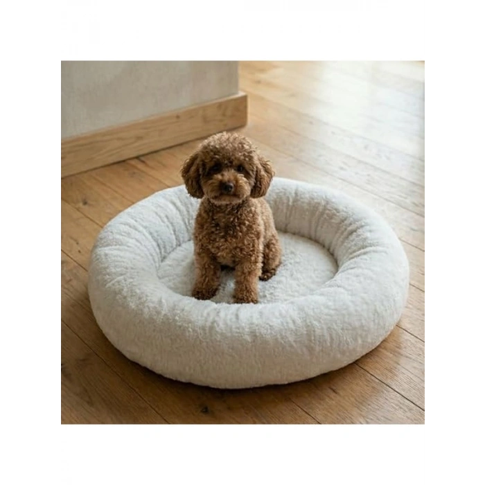 Donut Şeklinde Kedi ve Köpek Yatağı, Yıkanabilir